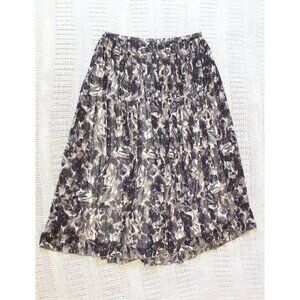 Old Navy Chiffon Pleated Midi Skirt Size XL Zip up psychedelic print Flowy Y2K